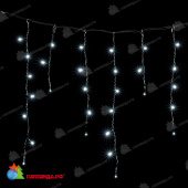 Гирлянда Бахрома 4,9x0,5м., 150 LED, Холодный Белый, без мерцания, черный провод (ПВХ), 24В. 04-5205