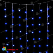 Гирлянда светодиодный занавес 3х2 м., 600 LED, (облегченный), Синий, без мерцания, прозрачный ПВХ провод. 04-5194