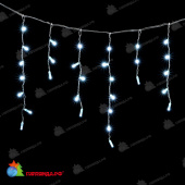 Гирлянда Бахрома 4,9x0,5м., 189 LED, Холодный Белый, без мерцания, прозрачный провод (ПВХ), с защитным колпачком. 04-5215