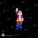Акриловая светодиодная фигура «Дед Мороз» 210x130 см, холодный белый. 11-1248