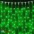 Гирлянда светодиодный занавес 1x6 м., 600 LED, зеленый, без мерцания, прозрачный ПВХ провод 220В. 04-3311