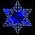 Светодиодная Снежинка 1,3м Холодно-Белая с Динамикой Синего Диода 24В, Металлический Каркас, IP54, 04-8090