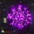 Гирлянда Нить на Батарейках с Таймером, 5м., 50 LED, Розовый, с мерцанием, прозрачный провод (силикон). 04-4334