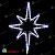 Световой мотив с мерцанием. Полярная звезда 72 см дюралайт, холодный белый. 03-3817