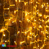 Гирлянда светодиодная Занавес 2х0,8м 160 Led Теплый Белый прозрачный пвх IP65 эффект мерцания 230В 14-2005
