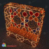 Светодиодная конструкция Лавка тип 2 (2,02x0,54x2,02), 250 Вт 07-5496
