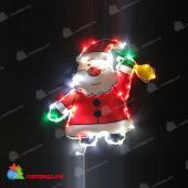 Фигура "Дед Мороз" на подложке, 46x49 см, мульти, без мерцания. 11-2147