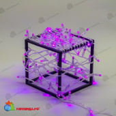 Гирлянда Нить с Колпачком 10м Фиолетовая 24В, 100 LED, провод Прозрачный ПВХ, IP65 04-5378