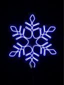 Снежинка светодиодная без мерцания. 57 см гибкий неон, синий. 03-3905