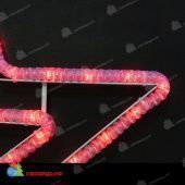 Светодиодная фигура Звезда 2 контура 55 см., 60 LED красный, без мерцания. 11-2170