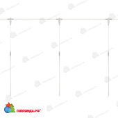 Гирлянда Тающие сосульки комплект 10 шт. х 50см, шаг 100см, 600 Led Теплый Белый, белый каучук, IP67, 24В, соединяется 14-2400