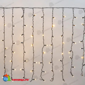 Гирлянда светодиодная Занавес 2х0,8м 160 Led Теплый Белый черный пвх IP65 постоянное свечение 230В 14-2006