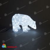 Акриловая светодиодная фигура «Медведь» 40x55 см, холодный белый. 11-1252