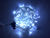 Гирлянда Нить, 10м., 100 LED, Белый, с мерцанием, прозрачный провод (пвх). 07-3795