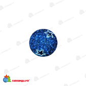 Объемная фигура 3D "Пушистый шар", D40см, 16Вт, 308 LED, цвета: синий. 19-1039