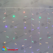Гирлянда светодиодная Занавес 2х3м 448 Led Мультиколорколор прозрачный пвх IP65 постоянное свечение 230В 14-2048