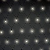 Светодиодная сетка, 2х2м., 256 LED, холодный белый, 8 режимов свечения, черный ПВХ провод. 07-3397