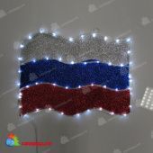 Композиция флаг России из мишуры 45.72х38.1 см. 11-2420