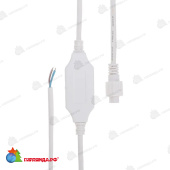 Блок питания для уличных гирлянд (без вилки) 4А, белый каучук, IP65 14-2532