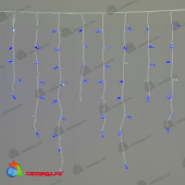 Гирлянда Бахрома 3,2 x 0,9 м Синяя с Мерцанием Белого Диода 220В, 168 LED, провод Белый К 04-5321