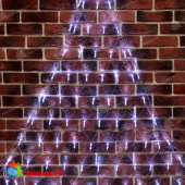 Гирлянда светодиодная Сеть треугольная 1,5х2х2м 136 Led Холодный Белый прозрачный пвх IP65 свечение с динамикой 230В контроллер в комплекте 14-2202