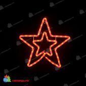 Светодиодная фигура Звезда 2 контура 55 см., 60 LED красный, с мерцанием. 11-2171