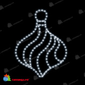 Елочная игрушка Шар вытянутый 700х530 мм, холодный белый. 07-5721