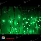 Гирлянда светодиодный занавес, 2х1.5 м., 475 LED, зеленый, с мерцанием, без контроллера, черный провод (пвх). 11-2199