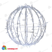 Шар светодиодный 230V, диаметр 30 см, 120 Led, эффект мерцания, цвет Холодный Белый 14-1577