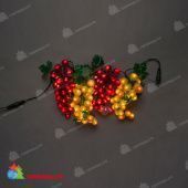 Гирлянда Нить "Виноград", 2.3м., 120 LED, розовый-лилловый, без мерцания, черный провод (пвх). 11-2418