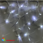 Гирлянда Бахрома 3x0.9 м, 144 LED, Холодный Белый, без мерцания, белый провод, каучук (резина). 13-2127