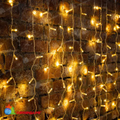 Гирлянда светодиодная Занавес 2х6м 768 Led Теплый Белый прозрачный пвх IP65 постоянное свечение 230В 14-2078