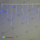 Гирлянда Бахрома 3,1 x 0,5 м Синяя с Мерцанием Белого Диода 220В, 120 LED, провод Белый 04-5319