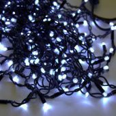 Гирлянда Бахрома, 5х0.7м., 250 LED, холодный белый, с мерцанием, черный резиновый провод (Каучук), с защитным колпачком. 08-1553