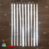 Гирлянда Тающие сосульки комплект 10 шт. х 100см, шаг 100см, 960 Led Холодный Белый, черный каучук, IP65, 24В, соединяется 14-2395