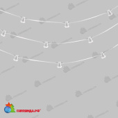 Гирлянда Белт-Лайт 2 жилы, 50м, шаг 40см, 125 патронов E27, IP65, белый круглый провод пвх 14-2414
