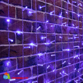 Гирлянда светодиодная Занавес 2х6м 768 Led Синий прозрачный пвх IP65 постоянное свечение 230В 14-2075