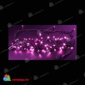 Гирлянда Нить, 10м., 100 LED, Розовый, с мерцанием, черный провод (пвх). 07-3811