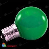 Светодиодная лампа для белт-лайт, d=45 мм., E27, 220В. 2Вт, зеленый матовый. 04-3609