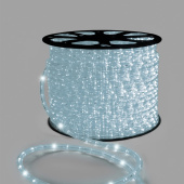 Светодиодный дюралайт LED, 2-х проводной, холодный белый, с мерцанием, кратность резки 1 метр, диаметр 13 мм, 220В, 100 м. G16-1194