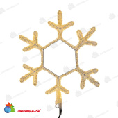 Светодиодная фигура из дюралайта Снежинка 45x38см Теплый Белый 14-2493