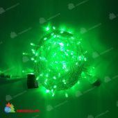 Гирлянда Нить, 10м., 100 LED, Зеленый, без мерцания, прозрачный провод (пвх). 07-3818