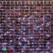 Гирлянда светодиодная Занавес 2х9м 1200 Led Холодный Белый прозрачный пвх IP65 эффект мерцания 230В соединяется, 14-2083