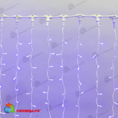 Гирлянда светодиодная Занавес 2х1,5м 360 Led Синий белый пвх IP54 постоянное свечение 230В блок в комплекте 14-2039
