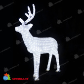 Cветодиодная фигура "Олень папа белый", 170x125см, 2000 LED, 100Вт. 19-1023