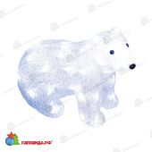 Светодиодная фигура «Белый медведь-4», 40 LED, 31x15x25 см. 10-3705.