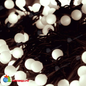 Гирлянда Led ClipLight - ШАРИКИ 24V, 3 нити по 20 м, цвет диодов Холодный Белый 14-1574