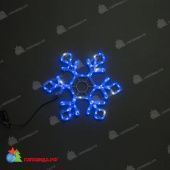 Снежинка светодиодная с мерцанием, 60.5х52 см, 100 LED, синий. 11-2172