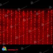 Гирлянда умный светодиодный занавес 2.4х3.6 м., 1344 LED, красный, чейзинг, контроллер, прозрачный ПВХ провод. 11-2185