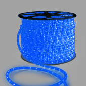 Светодиодный дюралайт LED, 2-х проводной, синий, без мерцания, кратность резки 1 метр, диаметр 13 мм, 220В, 100 м. G16-1182